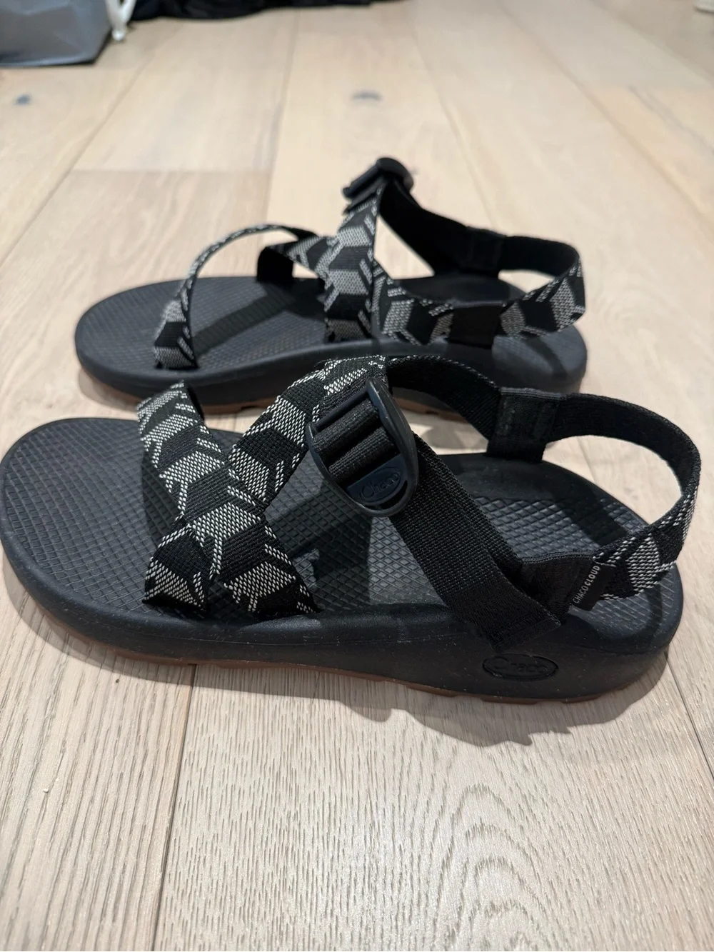 Chaco Z/CLOUD Black Patterned Strap Men's Sandals